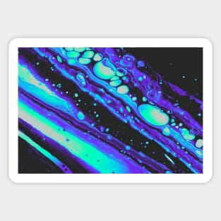 Blue Abstract Watercolor Swirl Sticker